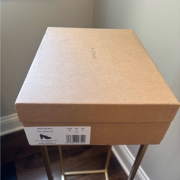 Alohas Busy Black - stacked heel black loafers. Size 38 / 7.5. New in box. - Picture 6 of 7